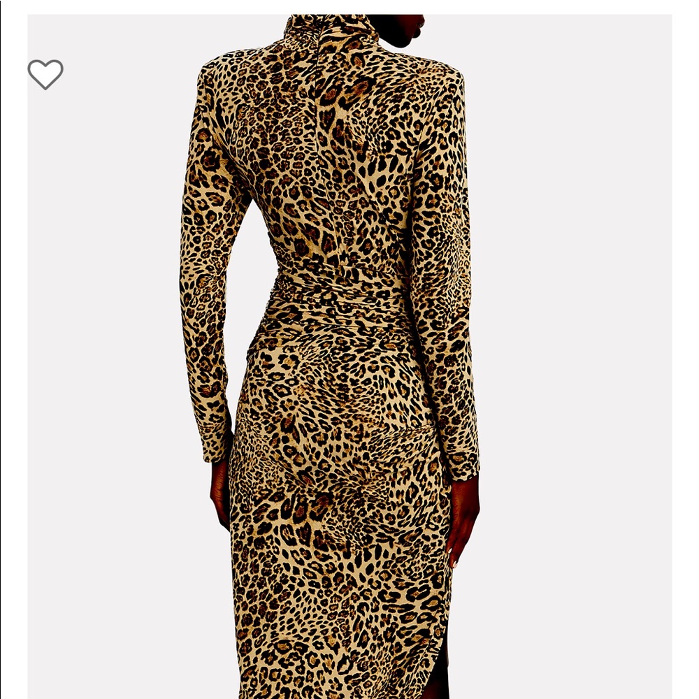 Ronny Kobo Bruna leopard jersey midi dress